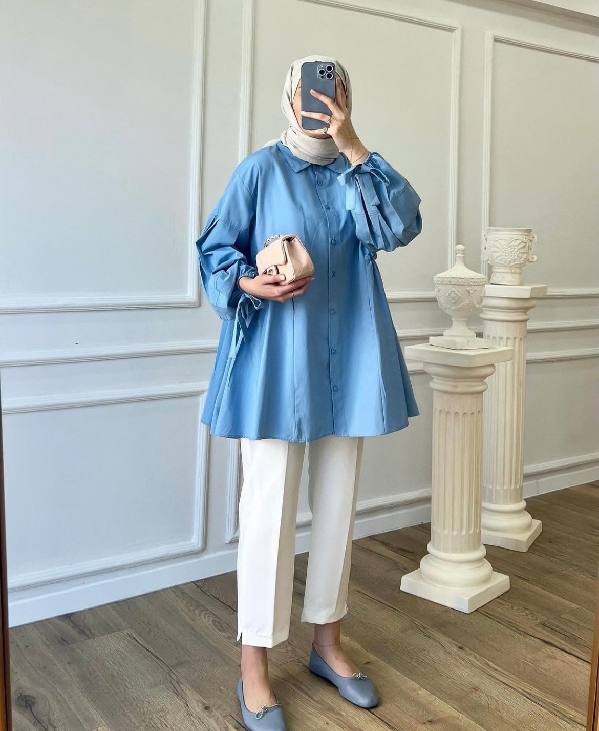 Tie hand blouse D