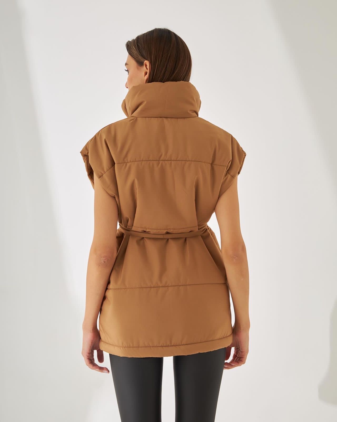 Cut puffy jacket 6730