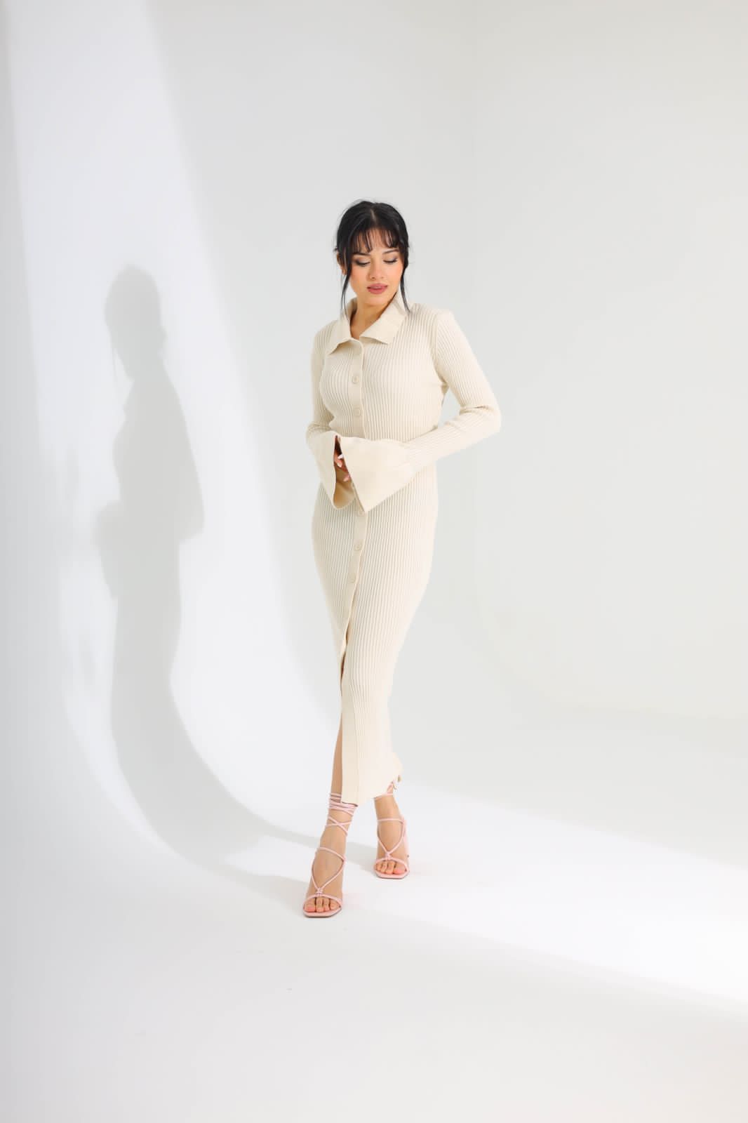 Fitted long dress - HANGER