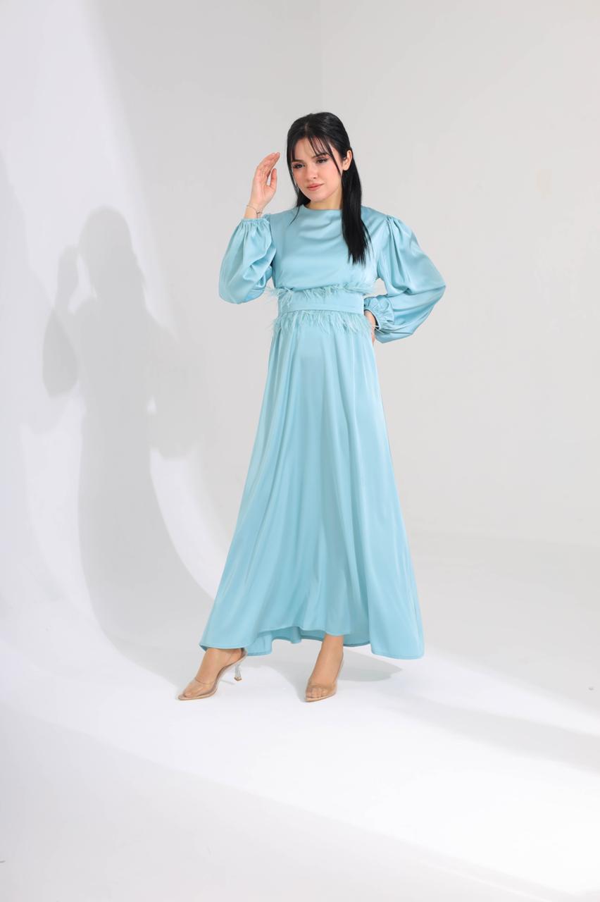 Fur Belt Dress