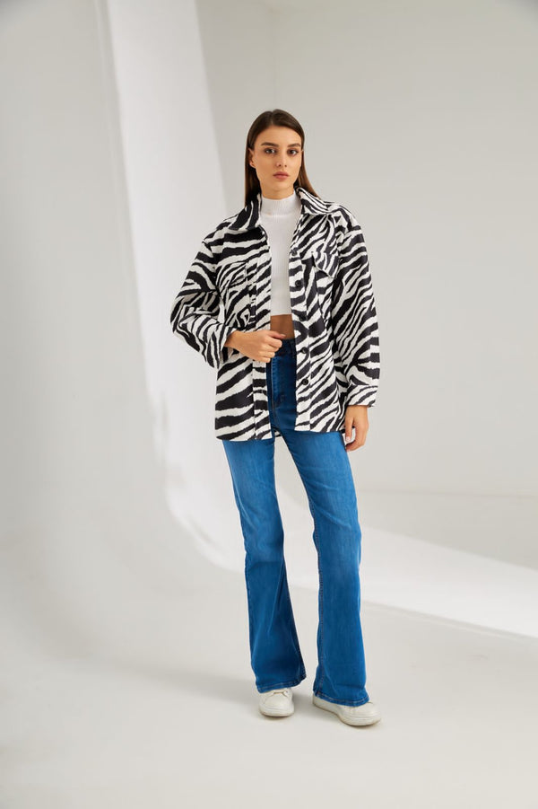 ZEBRA LEATHER JACKET 292 - HANGER