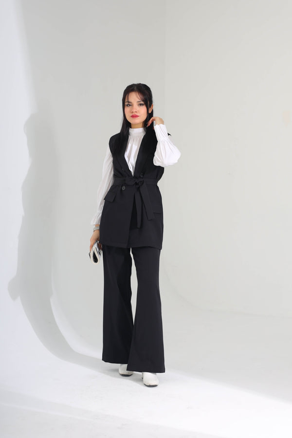 2pcs belted suit cut D - HANGER