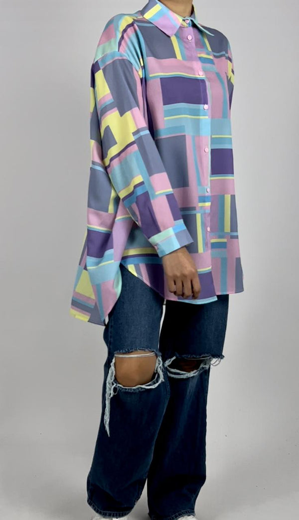 Flowy printed shirt D - HANGER