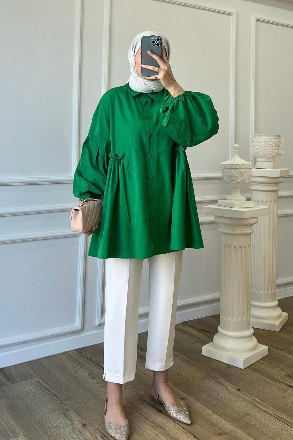 Tie hand blouse D