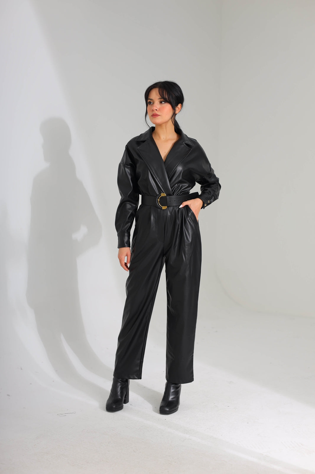 Leather Jumpsuit 8267