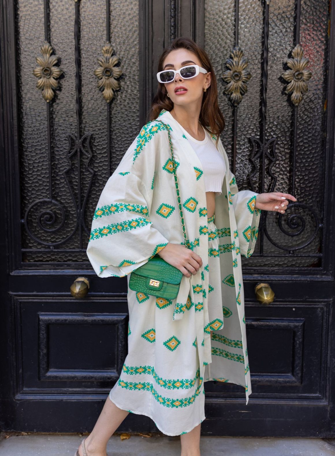 2pcs set kimono & short D