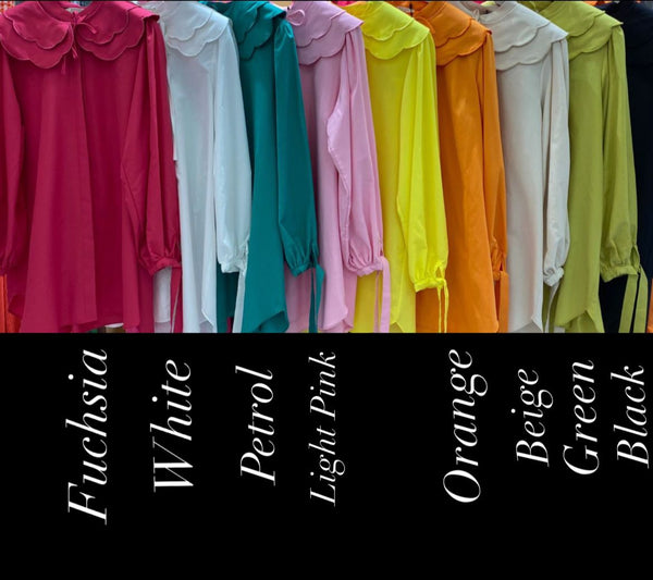 Blouse collar bib neck D - HANGER