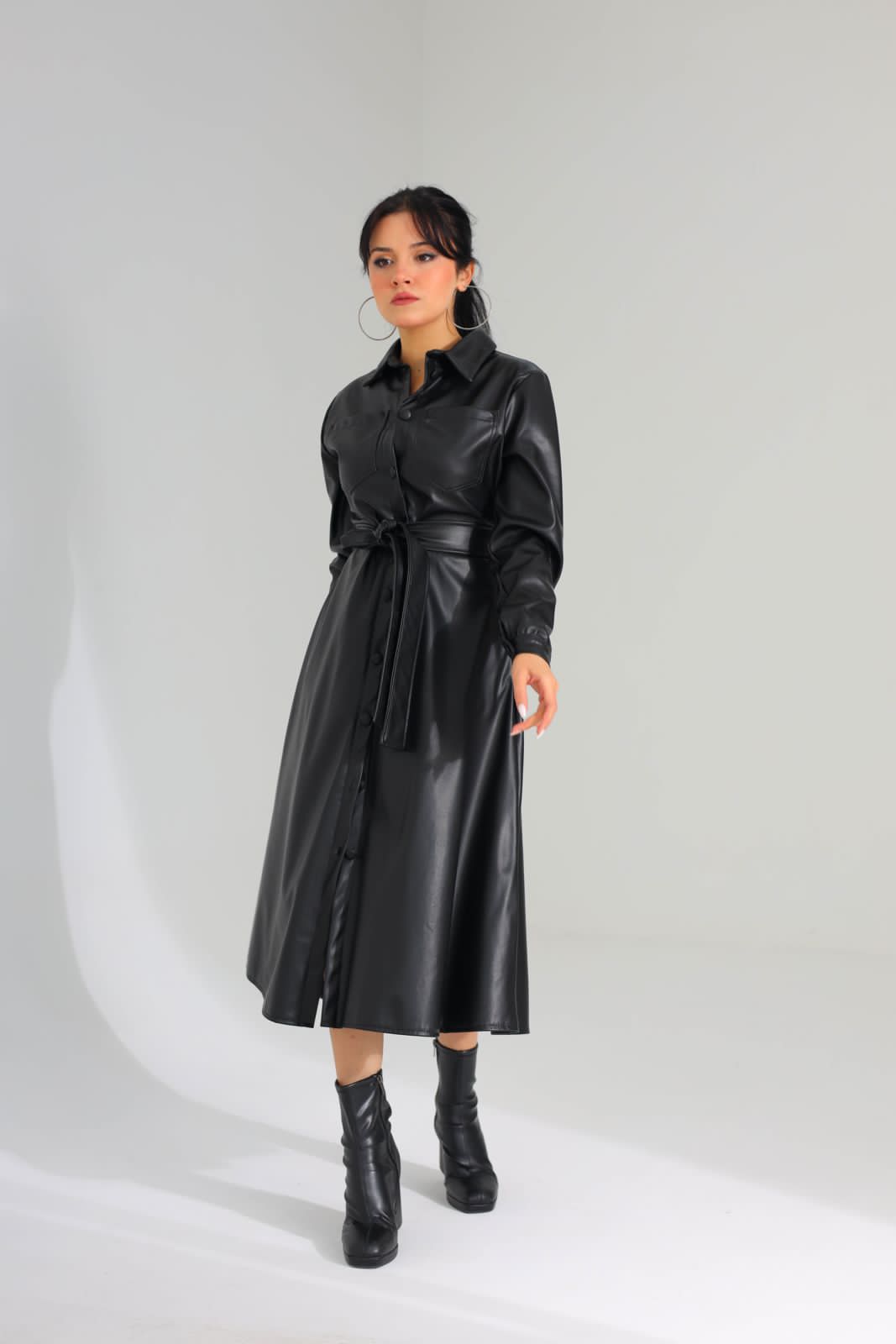 Leather dress 8283