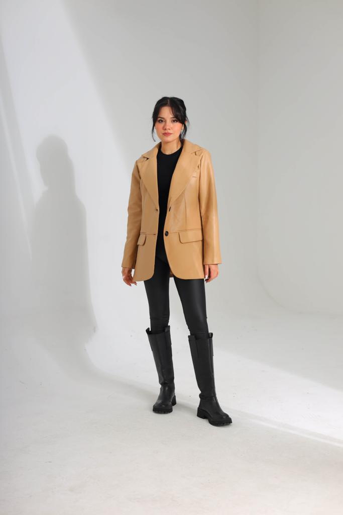 Leather Blazer 8294