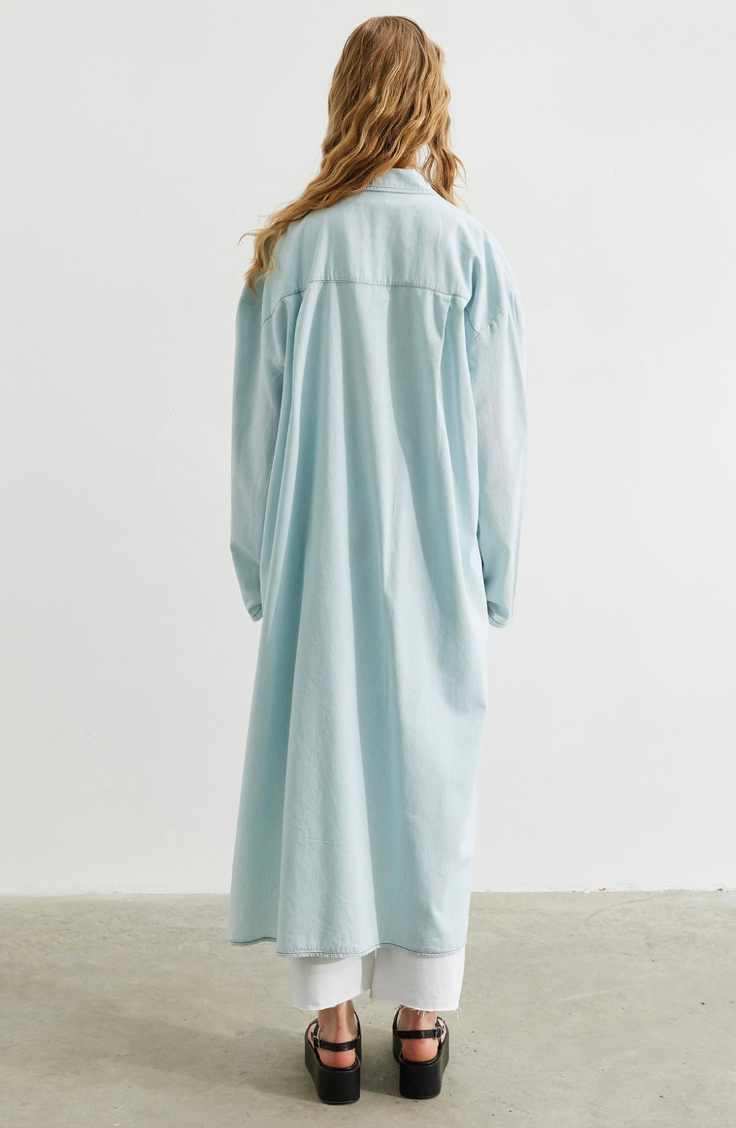 Button down denim dress D