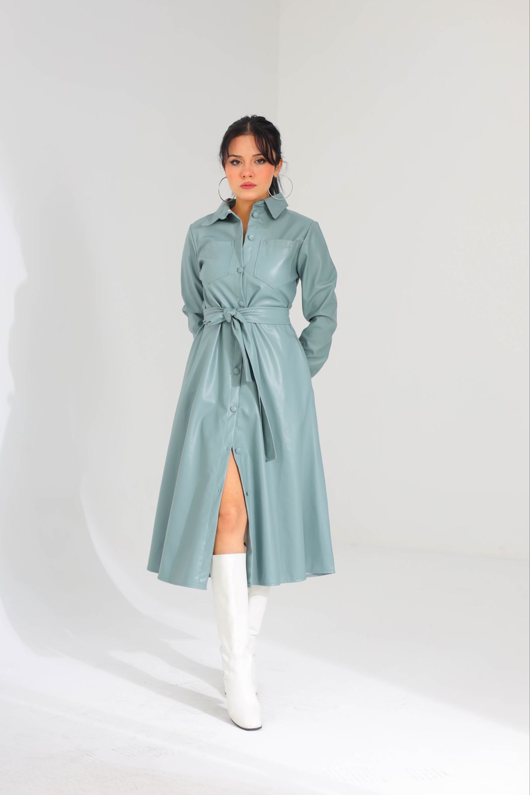 Leather dress 8283