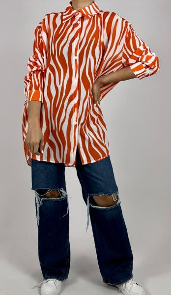 Flowy printed shirt D