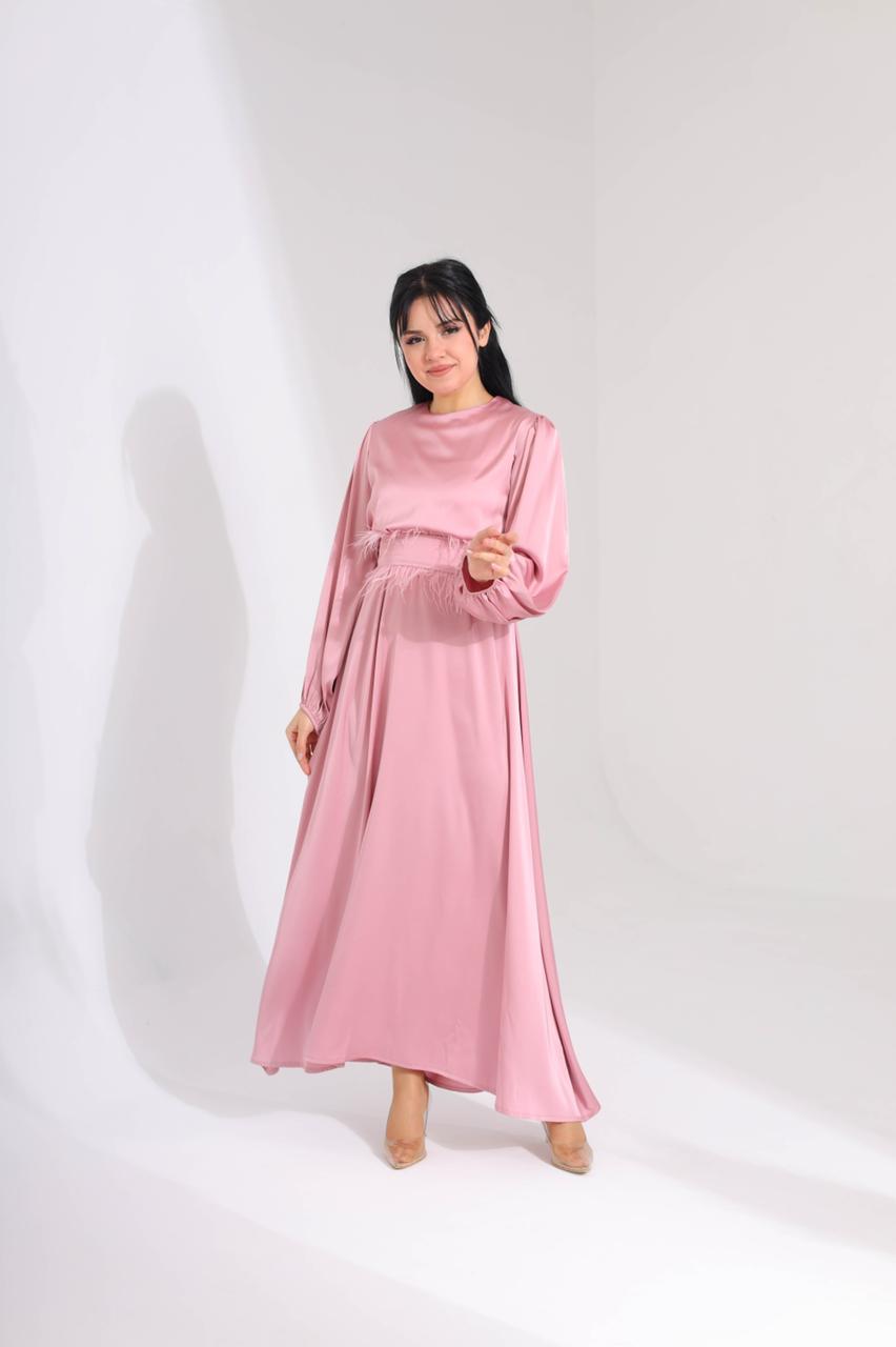 Fur Belt Dress