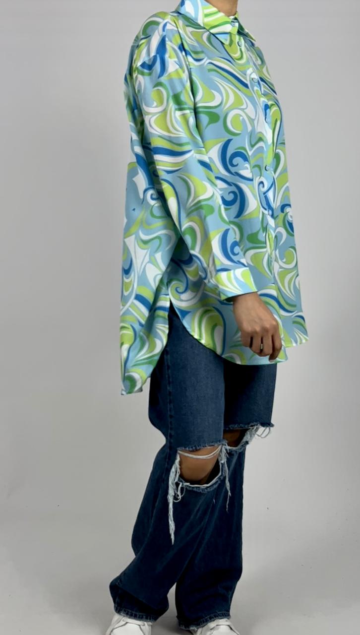 Flowy printed shirt D