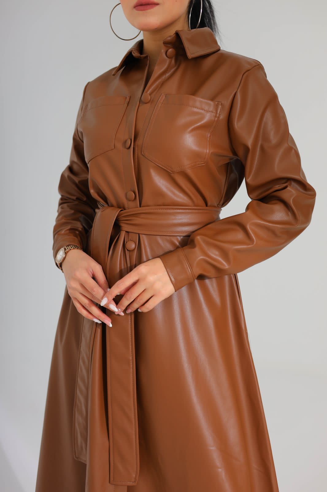 Leather dress 8283