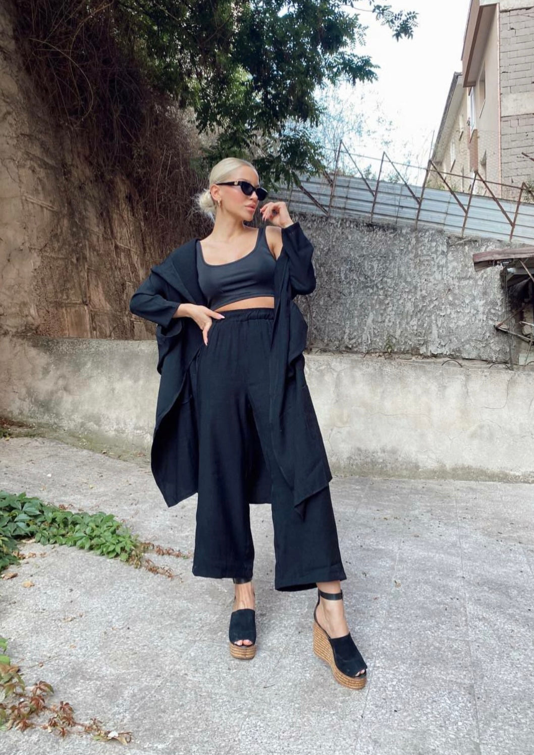 Two pieces set cardigan Pants D - HANGER