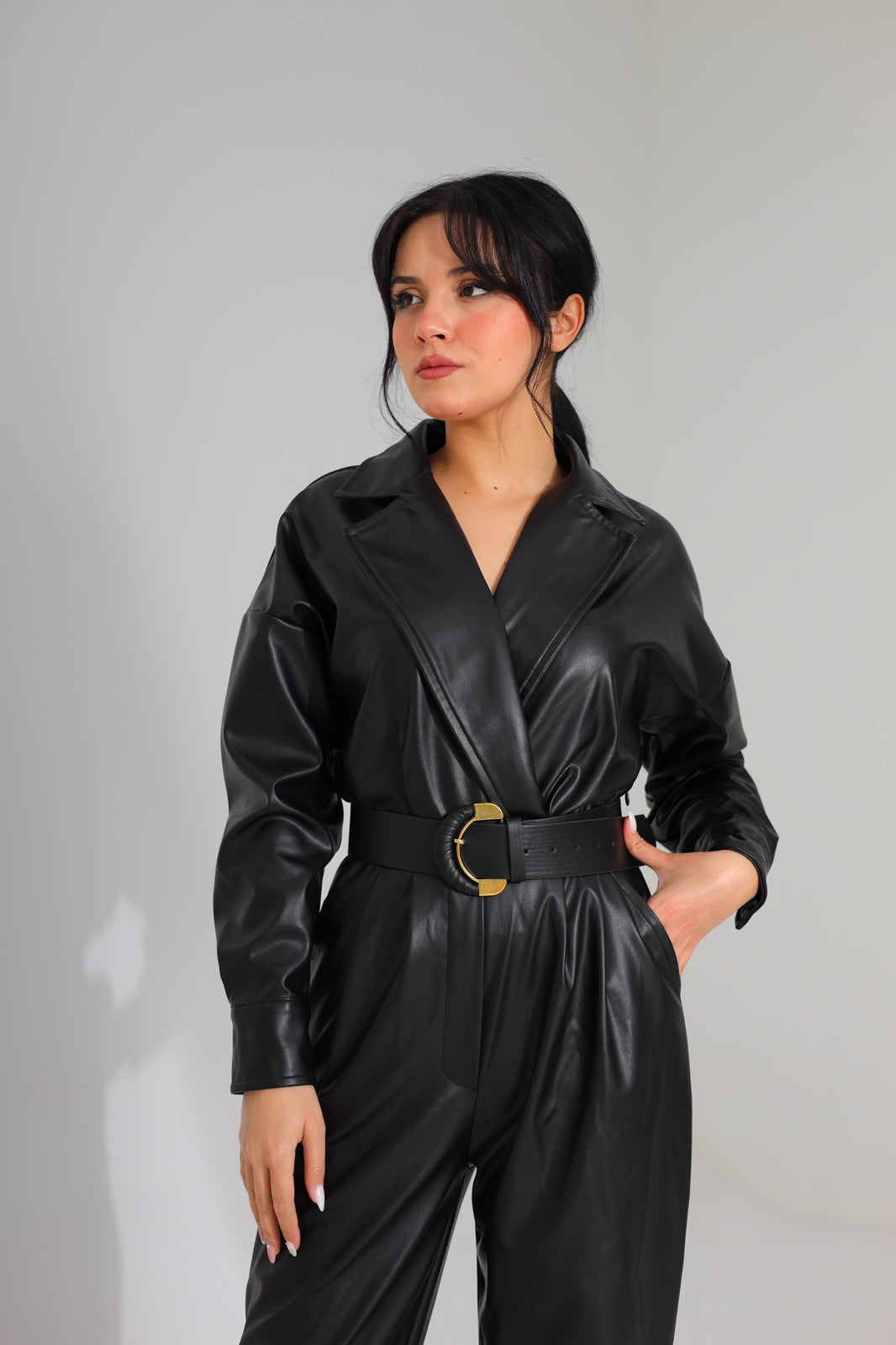 Leather Jumpsuit 8267