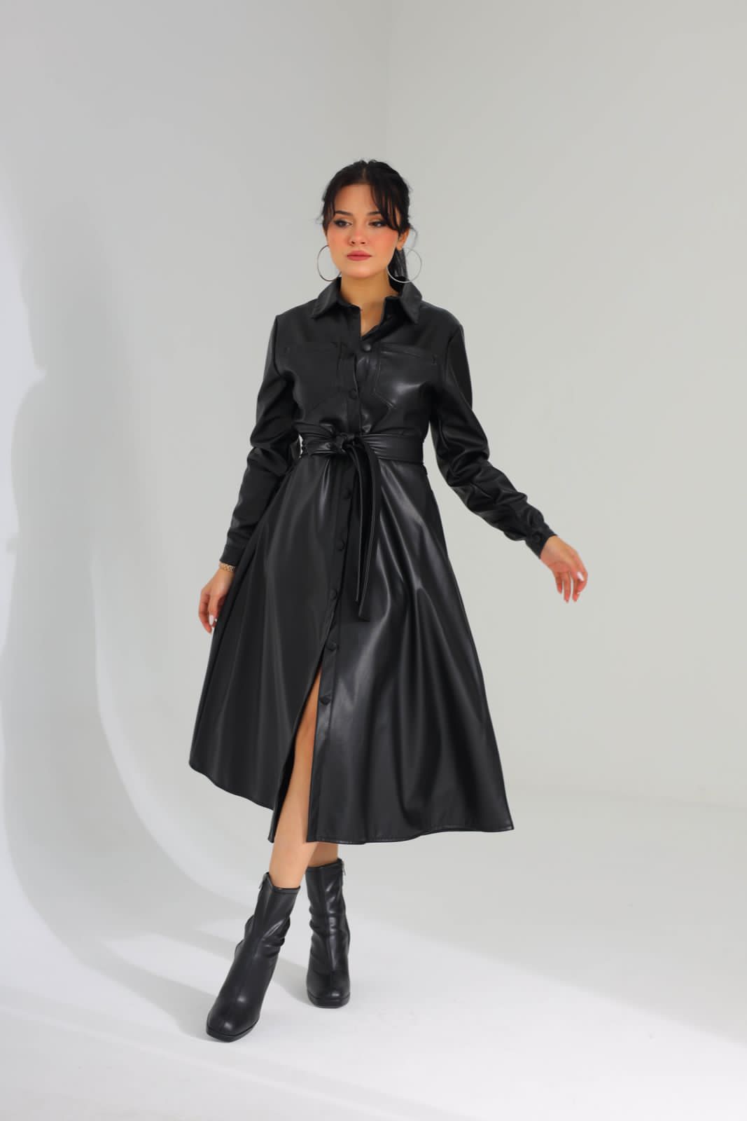 Leather dress 8283
