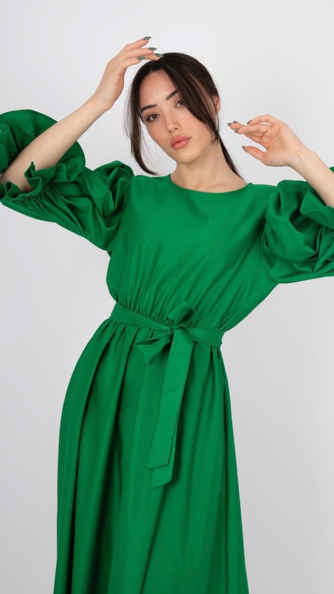 Dress puffy sleeve D