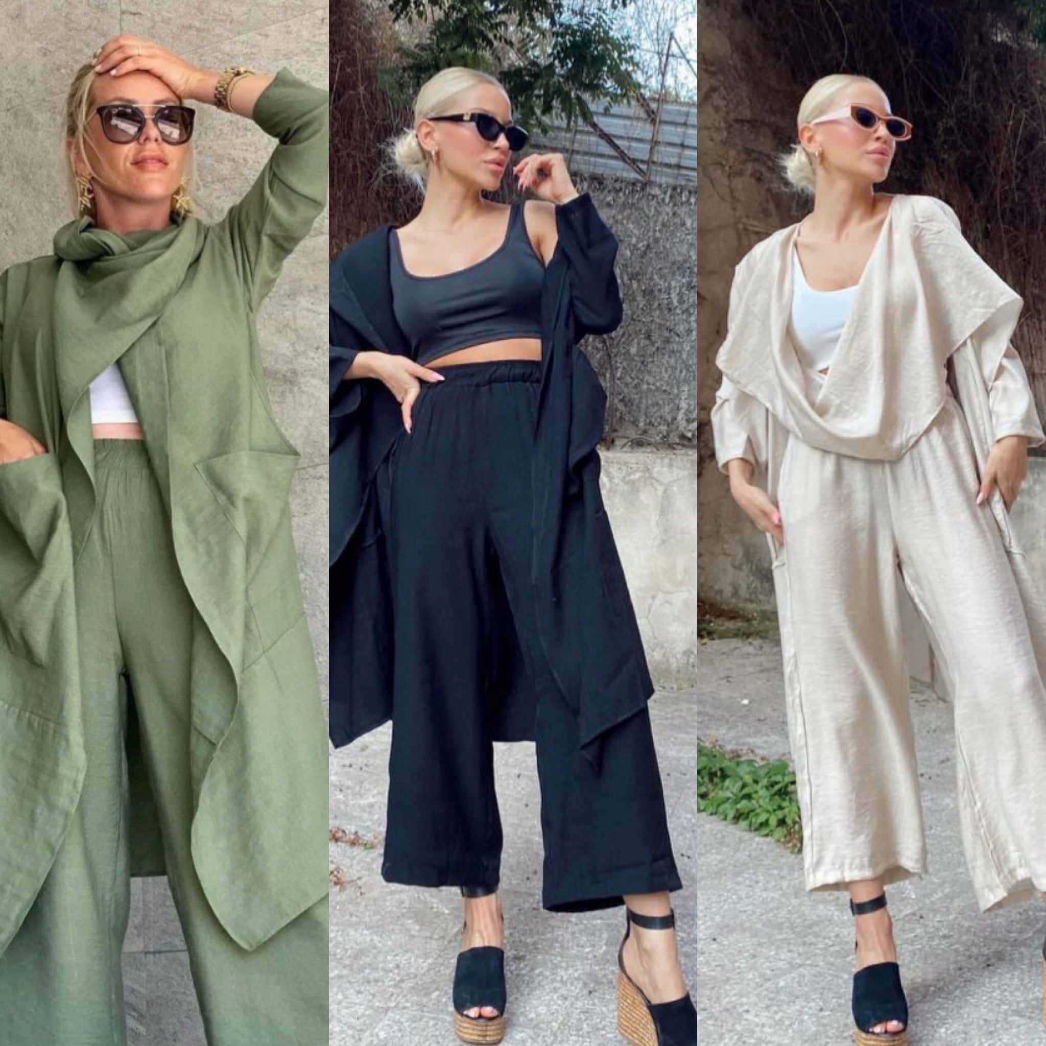 Two pieces set cardigan Pants D - HANGER