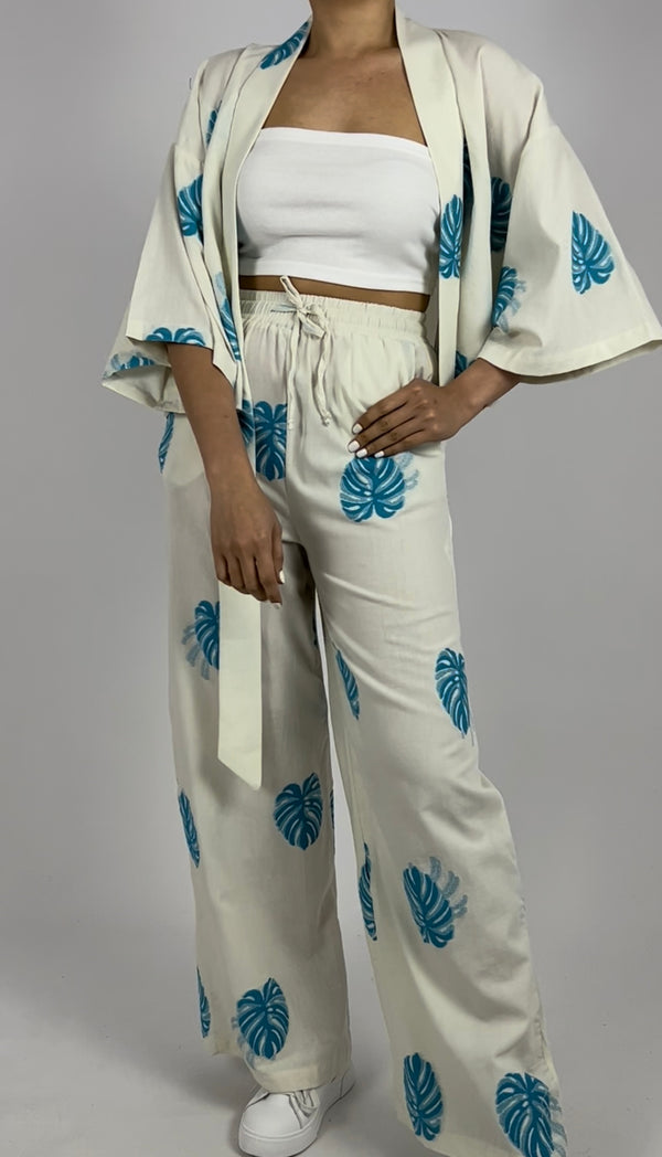 2pcs set top & pant leaves D - HANGER
