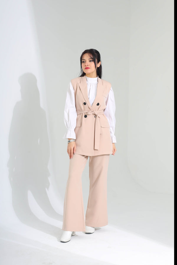 2pcs belted suit cut D - HANGER