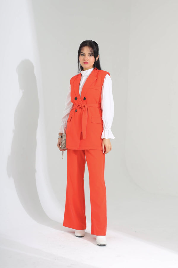 2pcs belted suit cut D - HANGER