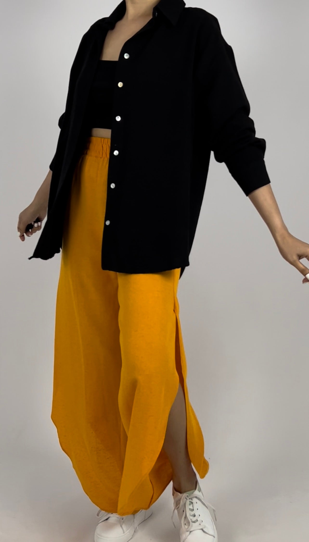 Split hem pant D