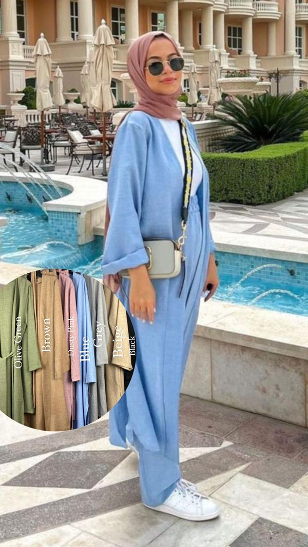 2pcs belted kimono set D - HANGER