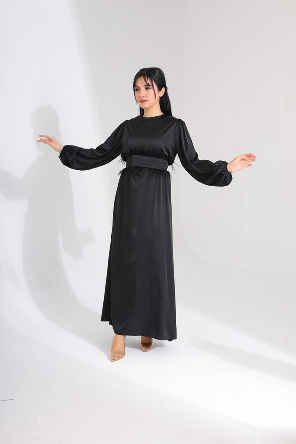 Fur Belt Dress - HANGER