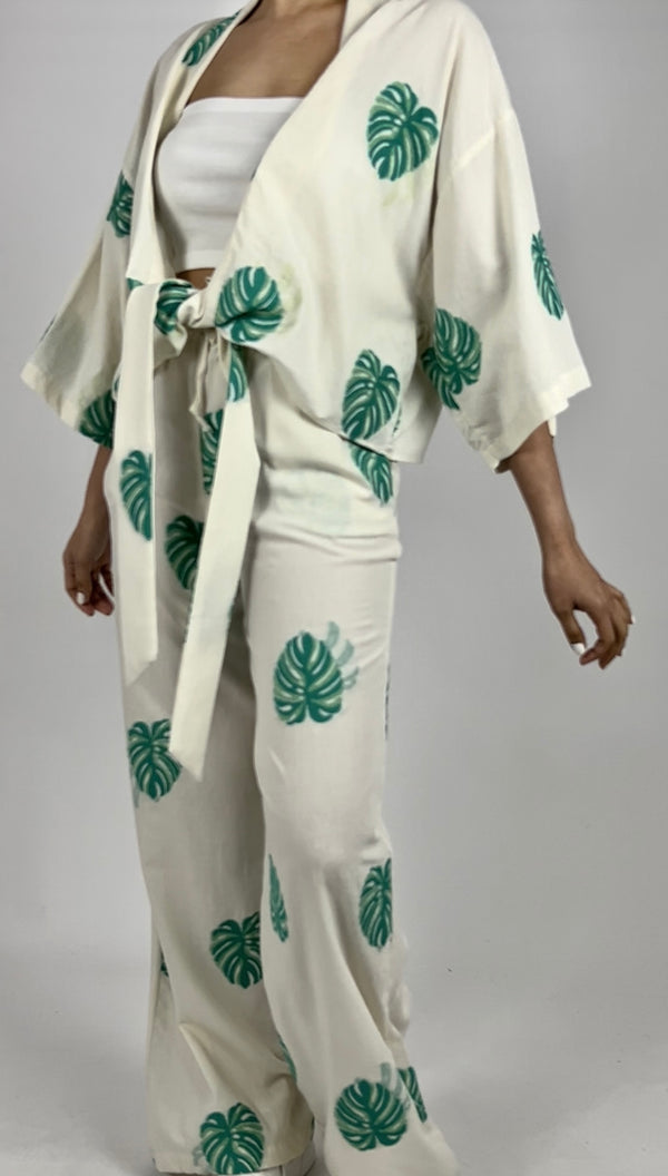 2pcs set top & pant leaves D - HANGER