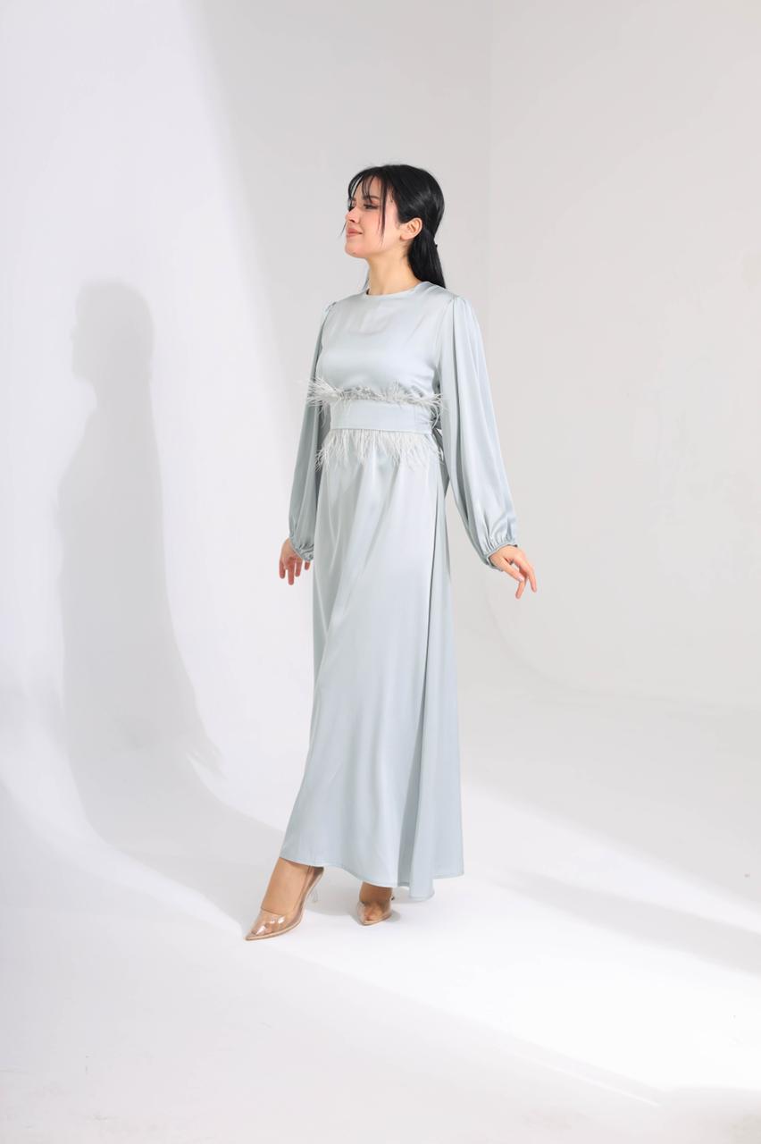 Fur Belt Dress